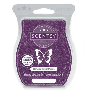 Scentsy Dancing Sugar Plums Wax Bar 2.6 oz Holiday Wax Melt New